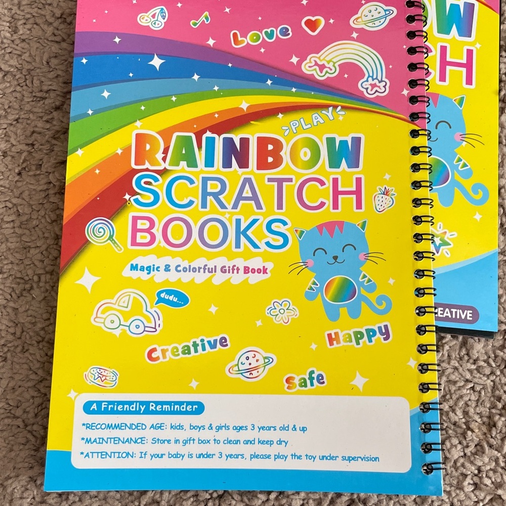 Two‎ Rainbow Scratch Books - Picture 2 of 4